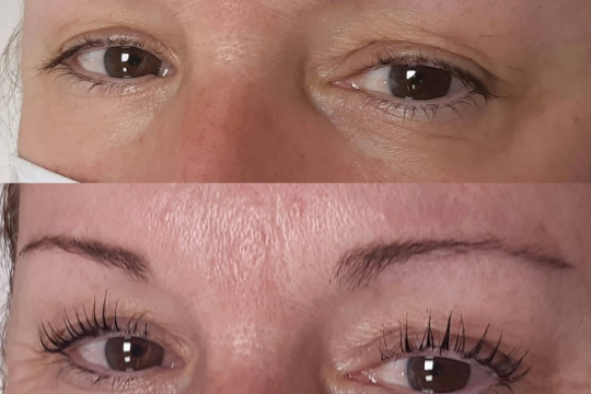 Lifting de pestañas con color